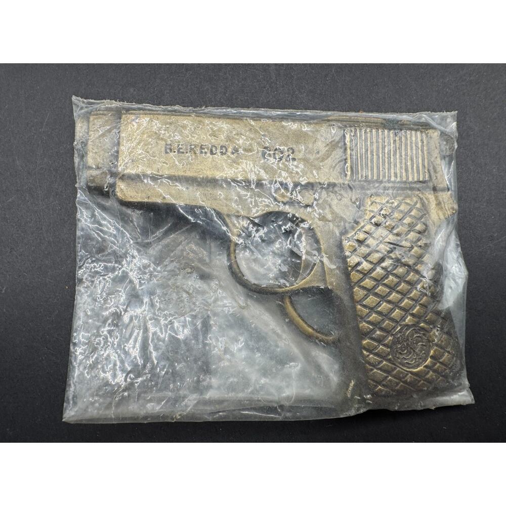 Vintage 1978 Cut-out Beredda 602 Pistol Handgun Belt Buckle New Old Stock
